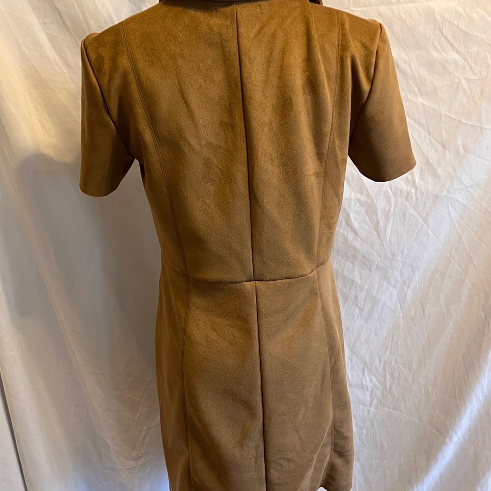 Zara Faux Suede camel mini dress dress - size S - Picture 8 of 10